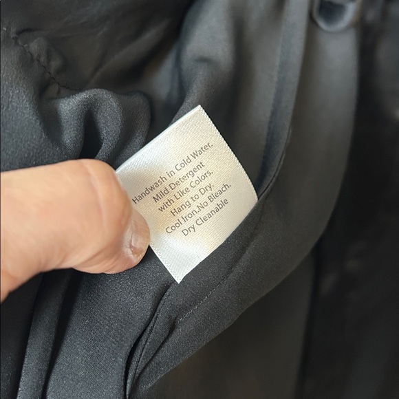 Women’s 100% Pure SILK Black Robe - Picture 12 of 12